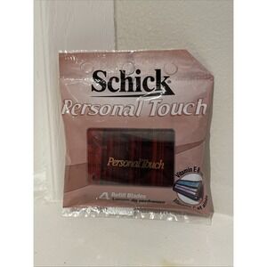 Schick Personal Touch Razor 4 Refill Blades New  Package Vitamin E Aloe